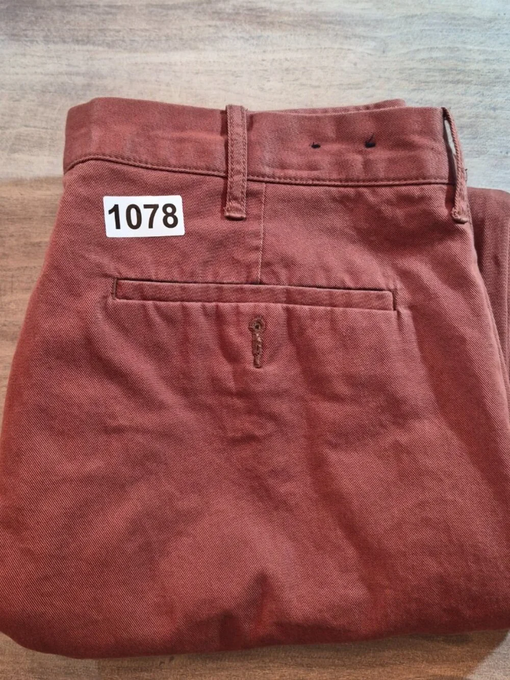 J.Crew Driggs Men's Chino Pants W34 L30 Brick Red Straight 100% Cotton